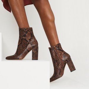 Aldo Aurella Faux Brown Snakeskin Botties SZ 6.5